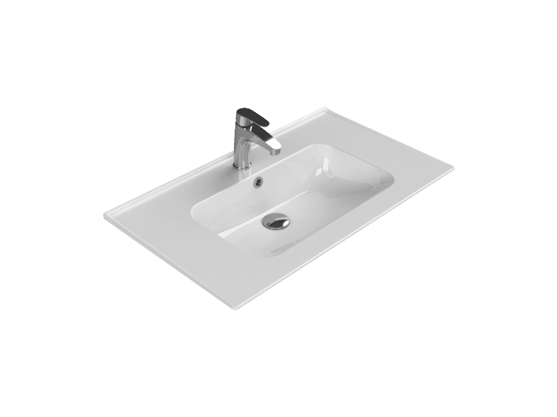 Cerastyle Blue Etajerli Lavabo 80x47 cm Cerastyle Blue Etajerli Lavabo 80x47 cm