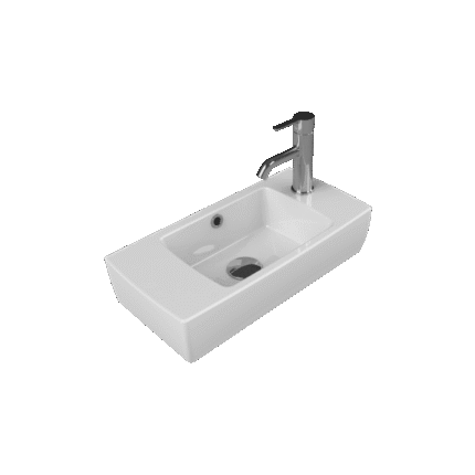 Cerastyle City Lavabo 25 x 50 cm (Batarya deliği sağda)