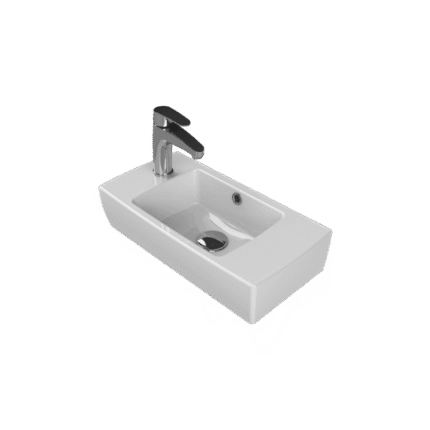 Cerastyle City Lavabo 25 x 50 cm (Batarya deliği solda) - TB002F22L003Y01102 - Mini Lavabo