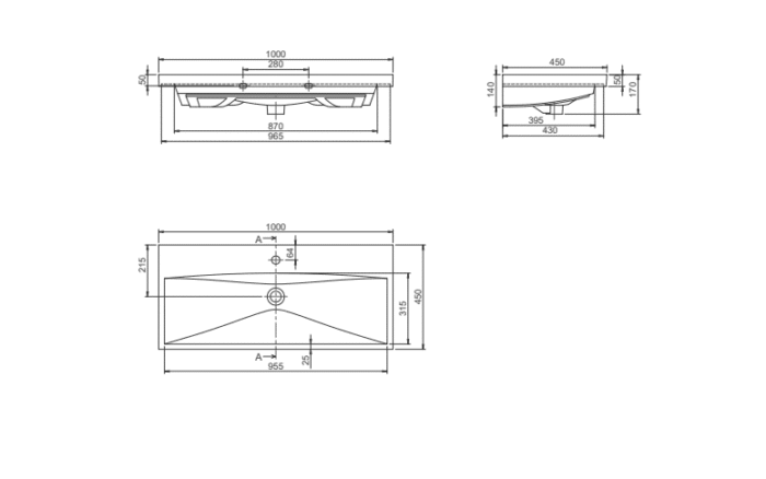 Cerastyle Elite Etajerli Lavabo 100x45 cm - VB032A02U003Y01102 - Etajerli Lavabo - 3