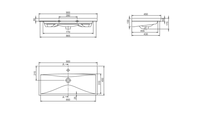 Cerastyle Elite Etajerli Lavabo 90x45 cm - VB032N82U003Y01102 - Etajerli Lavabo - 3