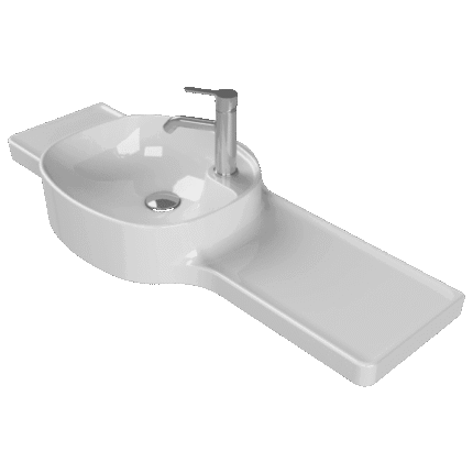 Cerastyle Harmony Etajerli Lavabo 100x37,5 x26,4 cm (soldan hazneli)
