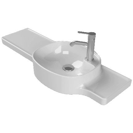 Cerastyle Harmony Etajerli Lavabo 100x37,5x26,4 cm (sağdan hazneli)