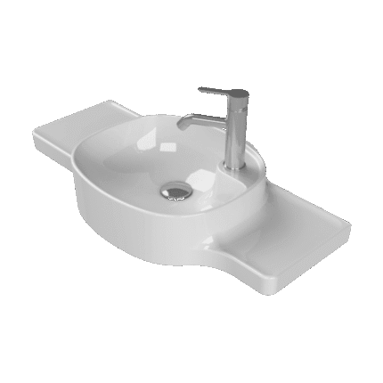 Cerastyle Harmony Etajerli Lavabo 80x37,5x26,4 cm