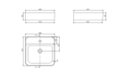 Cerastyle Hera Lavabo Batarya Banklı 48x48 cm - OC017F01U003Y01102 - Tezgah Üstü Lavabo - 1