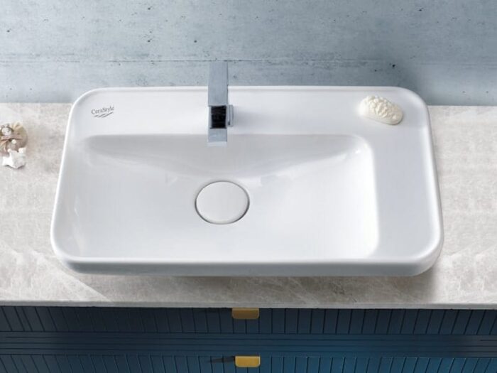 Cerastyle Lal Lavabo 70x42 cm - OC019K21U003Y01102 - Tezgah Üstü Lavabo - 2