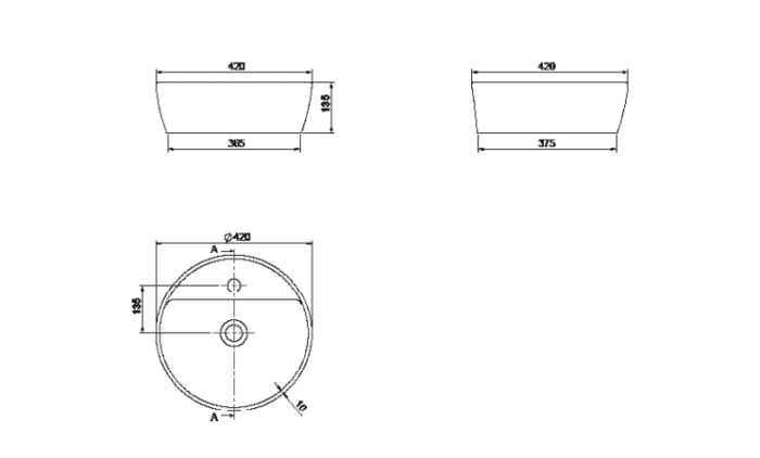 Cerastyle One Lavabo 42 cm - OC021D71U003Y01102 - Çanak Lavabo - 2
