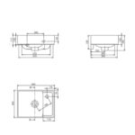 Cerastyle Sharp Etajerli Lavabo 40x30 cm - WB012T82U003Y01102 - Etajerli Lavabo - 1