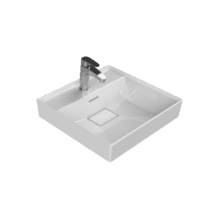 Cerastyle Sharp Etajerli Lavabo 48x48 cm