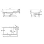 Cerastyle Sharp Etajerli Lavabo 50x25 cm - WB012F22R003Y01102 - Etajerli Lavabo - 1