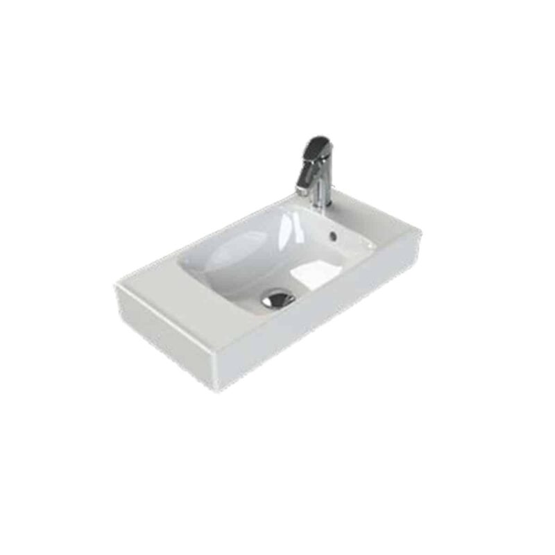 Cerastyle Sharp Etajerli Lavabo 60x30 cm (Soldan Batarya Delikli)