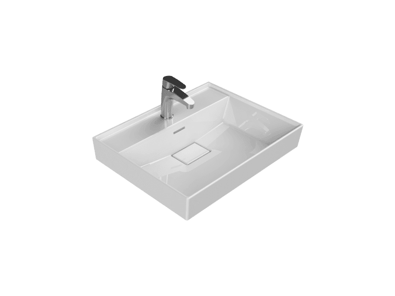 Cerastyle Sharp Etajerli Lavabo 60x48 cm