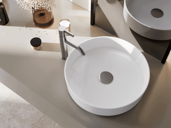 Cerastyle Suit Mat Beyaz Tezgahüstü Lavabo Ø 40 cm - OC065T72W043Y01113 - Tezgah Üstü Lavabo - 1