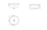 Cerastyle Suit Tezgahaltı Lavabo Ø 38 cm - UB065D22W003Y01102 - Tezgah Altı Hilton Lavabo - 1