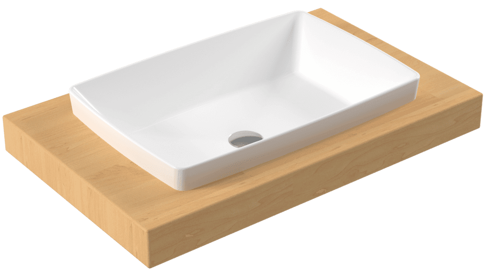 Eca Serel Rita Tezgah Üstü Lavabo 40x60 Eca Serel Rita Tezgah Üstü Lavabo 40x60