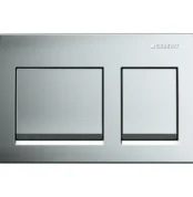 Geberit Alpha15 Çift Basmalı Mat Krom Kumanda Kapağı - 115.045.46.5 - Kumanda Panelleri (Gömme Rezervuar Butonları)