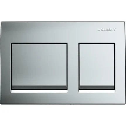 Geberit Alpha15 Çift Basmalı Mat Krom Kumanda Kapağı - 115.045.46.5 - Kumanda Panelleri (Gömme Rezervuar Butonları)