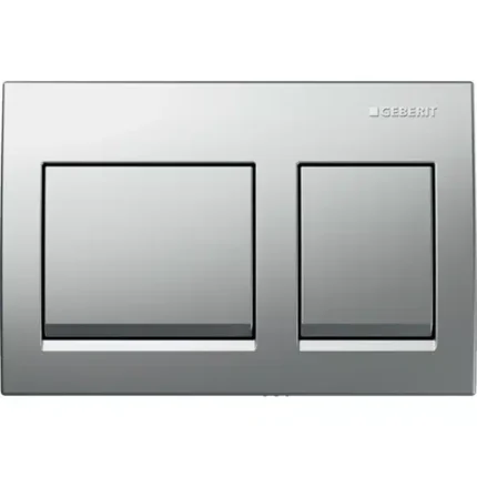 Geberit Alpha15 Çift Basmalı Parlak Krom Kumanda Kapağı - 115.045.21.5 - Kumanda Panelleri (Gömme Rezervuar Butonları)