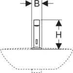 Geberit Brenta Fotoselli Batarya Tek Su Giriş Pilli