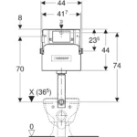 Geberit Gömme Rezervuar Alpha 12 Cm Gövde Alaturka