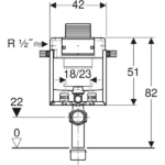 Geberit Gömme Rezervuar Alpha 12 Cm Kombifix 82 Cm