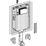 Geberit Gömme Rezervuar Alpha 8 Cm Gövde Alaturka - 109.175.00.1 - Gömme Rezervuarlar - 1