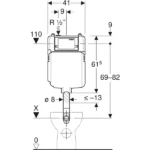 Geberit Gömme Rezervuar Alpha 8 Cm Gövde Alaturka - 109.175.00.1 - Gömme Rezervuarlar - 2