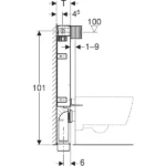 Geberit Gömme Rezervuar Omega 12 Cm Kombifix 106 Cm - 110.020.00.1 - Gömme Rezervuarlar - 1