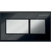 Geberit Kumanda Kapağı 8 Cm Kare Tasarım Çift Basmalı Siyah - 116.053.KV.1 - Kumanda Panelleri (Gömme Rezervuar Butonları)