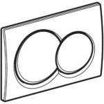 Geberit Kumanda Kapağı Alpha01 Çift Basmalı Mat Krom - 115.035.46.1 - Kumanda Panelleri (Gömme Rezervuar Butonları) - 1