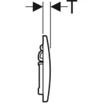 Geberit Kumanda Kapağı Alpha01 Çift Basmalı Parlak Krom - 115.035.21.1 - Kumanda Panelleri (Gömme Rezervuar Butonları) - 3