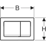 Geberit Kumanda Kapağı Alpha30 Çift Basmalı Beyaz - 115.055.11.1 - Kumanda Panelleri (Gömme Rezervuar Butonları) - 2