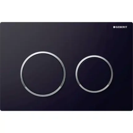 Geberit Kumanda Kapağı Omega20 Çift Basmalı Siyah / Parlak Krom