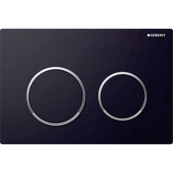 Geberit Kumanda Kapağı Omega20 Çift Basmalı Siyah / Parlak Krom Geberit Kumanda Kapağı Omega20 Çift Basmalı Siyah / Parlak Krom