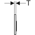 Geberit Kumanda Kapağı Omega20 Çift Basmalı Parlak/ Mat / Parlak - 115.085.KH.1 - Kumanda Panelleri (Gömme Rezervuar Butonları) - 3