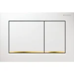 Geberit Kumanda Kapağı Omega30 Çift Basmalı Beyaz / Altın / Beyaz - 115.080.KK.1 - Kumanda Panelleri (Gömme Rezervuar Butonları)