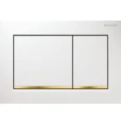 Geberit Kumanda Kapağı Omega30 Çift Basmalı Beyaz / Altın / Beyaz - 115.080.KK.1 - Kumanda Panelleri (Gömme Rezervuar Butonları)