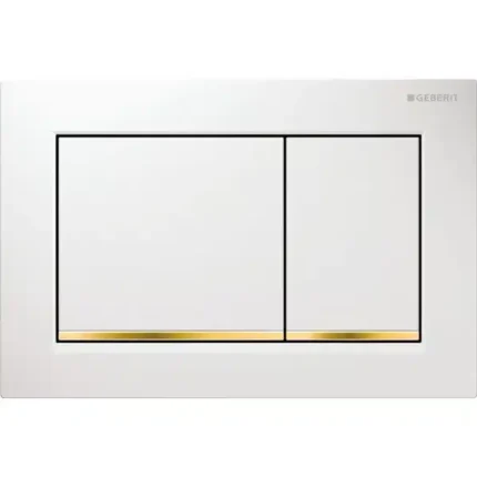 Geberit Kumanda Kapağı Omega30 Çift Basmalı Beyaz / Altın / Beyaz - 115.080.KK.1 - Kumanda Panelleri (Gömme Rezervuar Butonları)