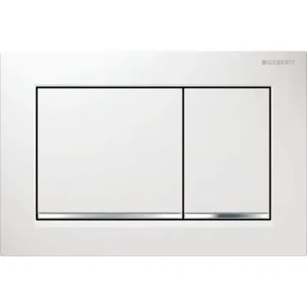 Geberit Kumanda Kapağı Omega30 Çift Basmalı Beyaz / Parlak Krom - 115.080.KJ.1 - Kumanda Panelleri (Gömme Rezervuar Butonları)