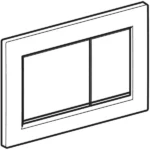 Geberit Kumanda Kapağı Omega30 Çift Basmalı Parlak / Mat / Parlak - 115.080.KH.1 - Kumanda Panelleri (Gömme Rezervuar Butonları) - 1