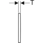 Geberit Kumanda Kapağı Omega30 Çift Basmalı Parlak / Mat / Parlak - 115.080.KH.1 - Kumanda Panelleri (Gömme Rezervuar Butonları) - 3