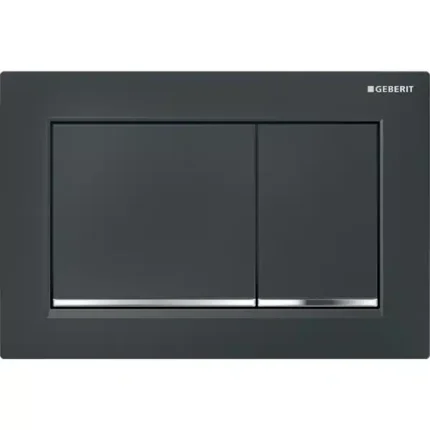 Geberit Kumanda Kapağı Omega30 Çift Basmalı Siyah / Parlak Krom - 115.080.KM.1 - Kumanda Panelleri (Gömme Rezervuar Butonları)