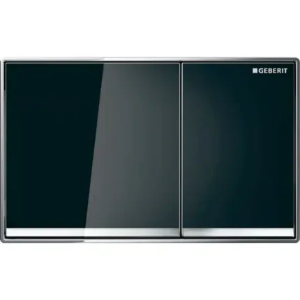 Geberit Kumanda Kapağı Omega60 Çift Basmalı Siyah Cam - 115.081.SJ.1 - Kumanda Panelleri (Gömme Rezervuar Butonları)