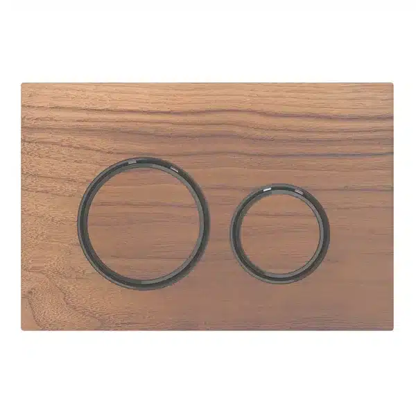 Geberit Kumanda Kapağı Sigma21 Çift Basmalı Ahşap/Siyah Krom Geberit Kumanda Kapağı Sigma21 Çift Basmalı Ahşap/Siyah Krom