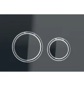 Geberit Kumanda Kapağı Sigma21 Çift Basmalı Siyah Cam / Krom