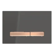 Geberit Kumanda Kapağı Sigma50 Çift Basmalı Siyah / Bronz