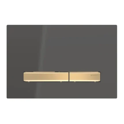 Geberit Kumanda Kapağı Sigma50 Çift Basmalı Siyah / Prinç