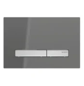 Geberit Kumanda Kapağı Sigma50 Çift Basmalı Füme Cam / Krom - 115.788.SD.2 - Kumanda Panelleri (Gömme Rezervuar Butonları)