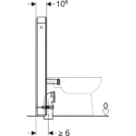 Geberit Monolith Plus Rezervuar Yere Oturan Klozet İçin 101 Cm Siyah
