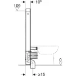 Geberit Monolith Plus Rezervuar Yere Oturan Klozet İçin 114 Cm Kum Grisi - 131.233.JL.7 - Duvar Önü Rezervuar - 2